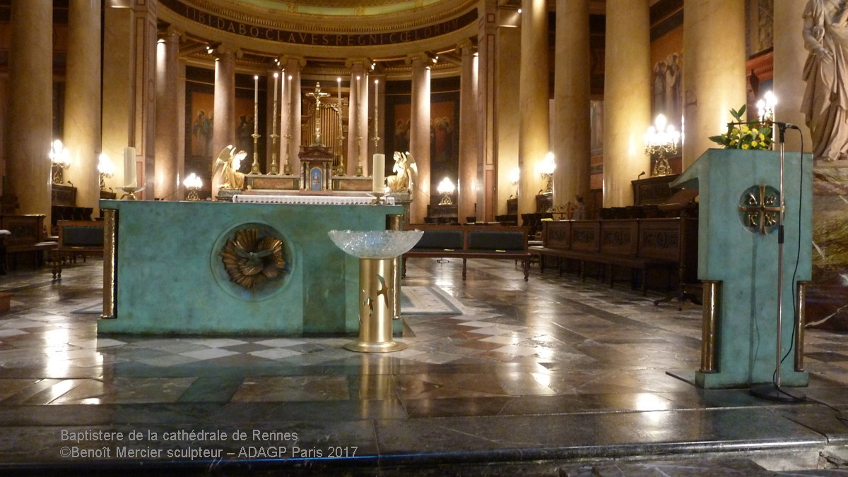 baptistère cathédrale de Rennes